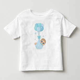 Süßes Babyboy mit Blauem Luftballons T-Shirt Ado