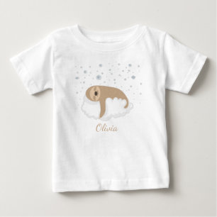 Süßes Babyfaultier, das auf einer Wolke schläft, p Baby T-shirt
