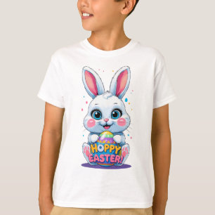 Süßes Babykaninchen hält Osterei - Frohe Ostern! T-Shirt