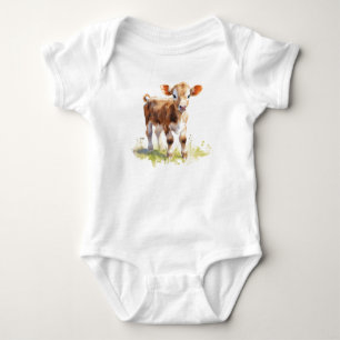 Süßes Babykuh-Kalb, Baby-Geschenk Baby Strampler