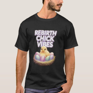 Süßes Babyküken mit Frühlingsblumen Eiern und Fest T-Shirt