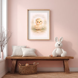 Süßes Babyküken Neutrales Kinderzimmer Poster