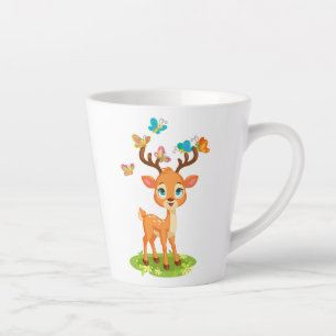 Süßes Babyreh mit Schmetterlingen-47568 Milchtasse