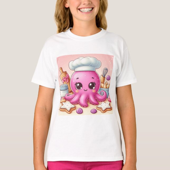 Süßes Back-Oktopus-Shirt T-Shirt (Vorderseite)
