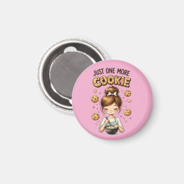 Süßes Bäckermädchen Noch ein Keks Magnet