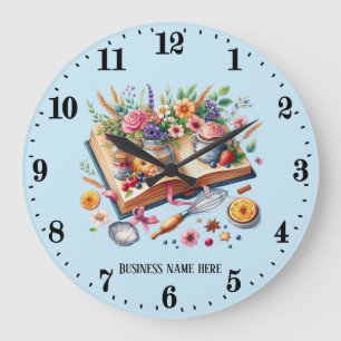 Süßes Backrezeptbuch anpassbar Große Wanduhr