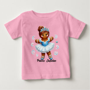 Süßes Ballerina-Gingerbread-Girl-T-Shirt Baby T-shirt