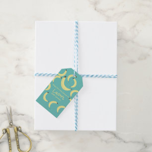 Süßes Bananenbündel-Muster Baby Shower Geschenkanhänger