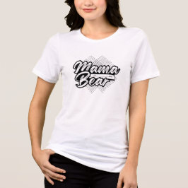Süßes Bär-Mama Schwarz-Weiß-Design Tri-Blend Shirt