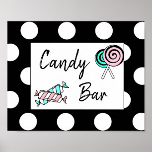 Süßes Bar Wedding oder Babydusche Schild Poster