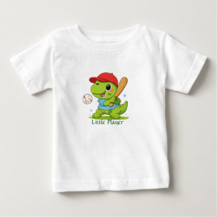 Süßes Baseball-Dinosaurier-T-Rex-Sport-T-Shirt Baby T-shirt