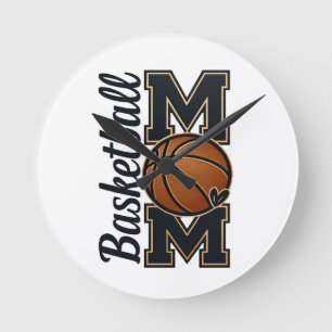 Süßes Basketball-Mutter-Spieltags-Sportgeschenk Runde Wanduhr