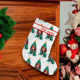 Süßes Basset Hound-Hundemuster Weihnachten Kleiner Weihnachtsstrumpf