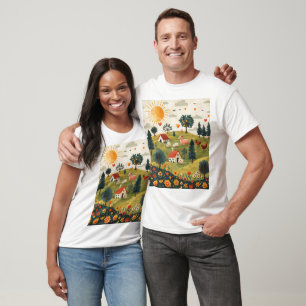 Süßes Bauernhof-Tier-Design T-Shirt Männer Frauen