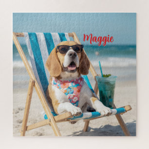 Süßes Beagle-Personalisiertes Puzzle
