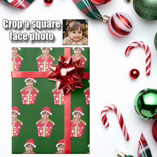 Süßes benutzerdefiniertes Kinder-Gesicht Foto Weih Geschenkpapier