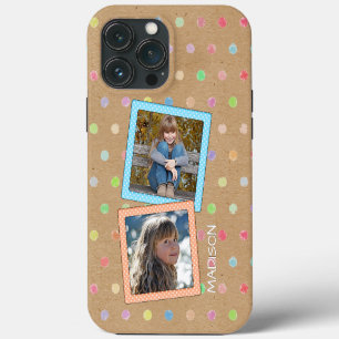 Süßes benutzerdefiniertes Polka-Punkte-Muster auf iPhone 13 Pro Max Hülle