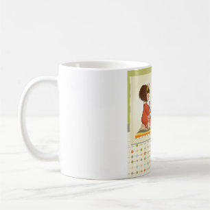 Süßes betendes Mädchen Danke Gott Kaffeetasse