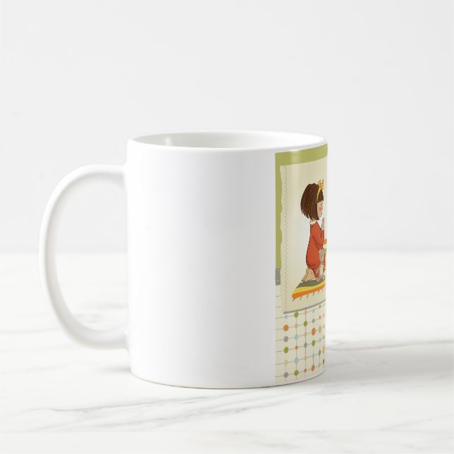 Süßes betendes Mädchen Danke Gott Kaffeetasse (Links)