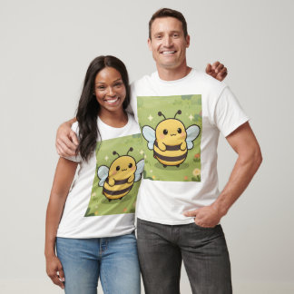 Süßes Bienen-Maskottchen-Shirt – Wilde Blumenwiese T-Shirt