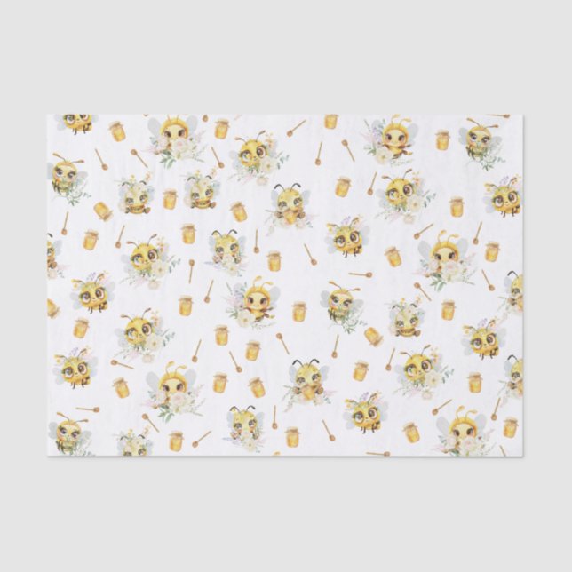 Süßes Bienengeschenk Seidenpapier (Vorderseite)