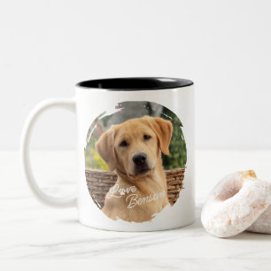 Süßes Bild des besten Freundes Liebe Pfotenabdruck Zweifarbige Tasse