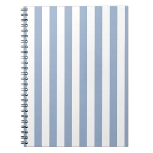 Süßes blau-weiß gestreiftes Spiralnotizbuch Notizblock