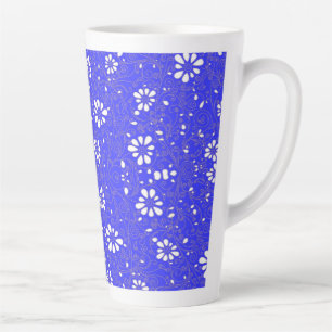 Süßes blau-weißes klassisches Blumenmuster Milchtasse