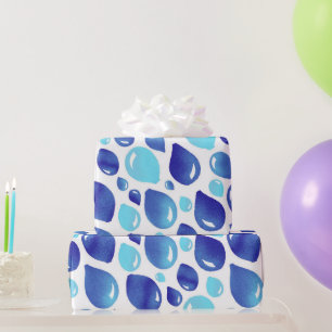 Süßes Blaues Ballon Kinder Muster Geschenkpapier