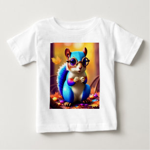 Süßes blaues Eichhörnchen mit Brille-56786 Baby T-shirt