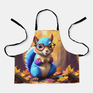Süßes blaues Eichhörnchen mit Brille-56786 Schürze