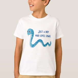 Süßes Blaues Schlangen T-Shirt für Kinder