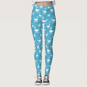 Süßes Blauwal-Nahtloses Ozeanmuster (2) Leggings