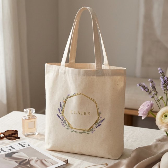 Süßes Blumen-Daisy-Monogramm Tragetasche (Von Creator hochgeladen)