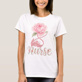 Süßes Blumen-Krankenpflege- und Arzt-Stethoskop He T-Shirt