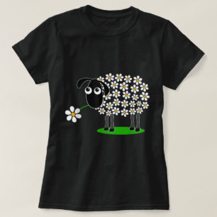 Süßes Blumen-Schaf-Design T-Shirt