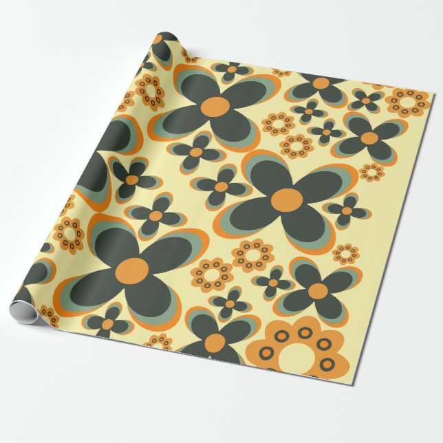 süßes Blumenblattmuster 9 Geschenkpapier (Ungerollt)