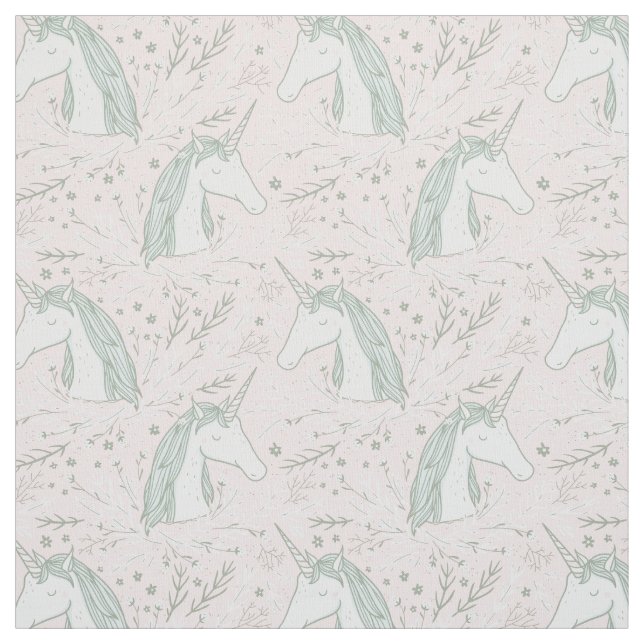 Süßes BlumenEinhorn-Muster Stoff (Muster)