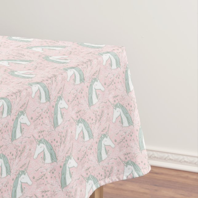 Süßes BlumenEinhorn-Muster Tischdecke (Beispiel)