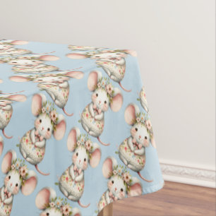 Süßes Blumenkleid für Mädchen mit Blumenkrone Tischdecke
