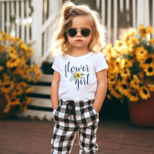 Süßes Blumenmädchen Sonnenblumen Hochzeit T-Shirt