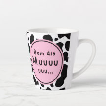 Süßes „Bom Dia Muuuuu“ Kawaii-Kuh-Design