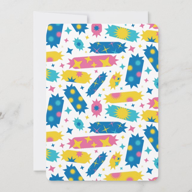 Süßes Bonbons. Einladung (Rückseite)