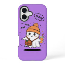 Süßes Boo-Geist-Mädchen-iPhone-16-Handyhülle – Kaw