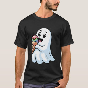Süßes Boo-Gespenst isst Eis Halloween Grusel C T-Shirt