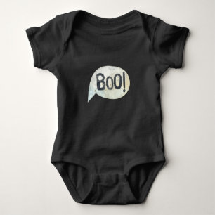 Süßes Boo-schwarzes Halloween-Kostüm Baby Strampler