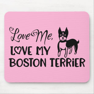 Süßes Boston-Terrier-Geschenk Welpen-Hund Liebhabe Mousepad