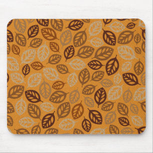 Süßes braunes Blätter-Muster Mousepad
