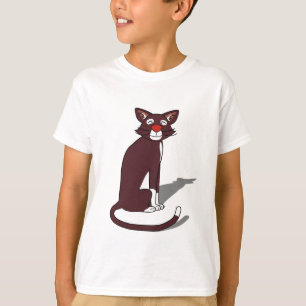 Süßes braunes Katzen-T-Shirt für Jungen Lustig f T-Shirt