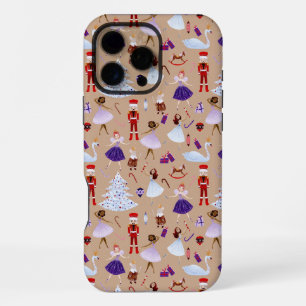 Süßes braunes Nussknacker-Weihnachtsmuster iPhone 16 Pro Max Hülle